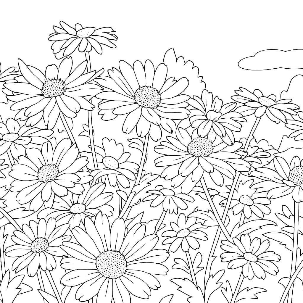 Målarsida av en vacker blomma